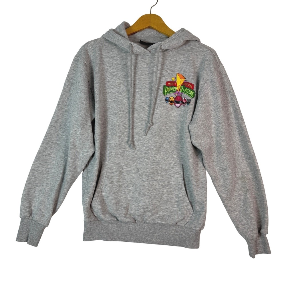 Mighty Morphin Power‎ Rangers Hoodie Men's Small Graphic Gray Sweatshirt